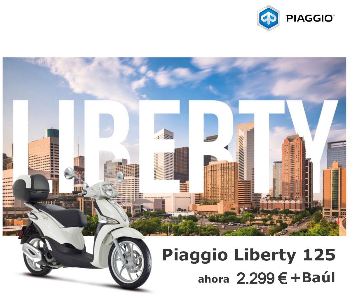 Elegancia y seguridad para tu día a día con la Piaggio Liberty por sólo 2.299€ Elegancia y seguridad para tu día a día con la Piaggio Liberty por sólo 2.299€