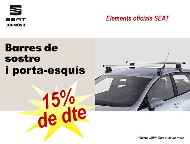 SEAT: 15% DE DTE EN BARRES DE SOSTRE I PORTA-ESQUÍS! SEAT: 15% DE DTE EN BARRES DE SOSTRE I PORTA-ESQUÍS!
