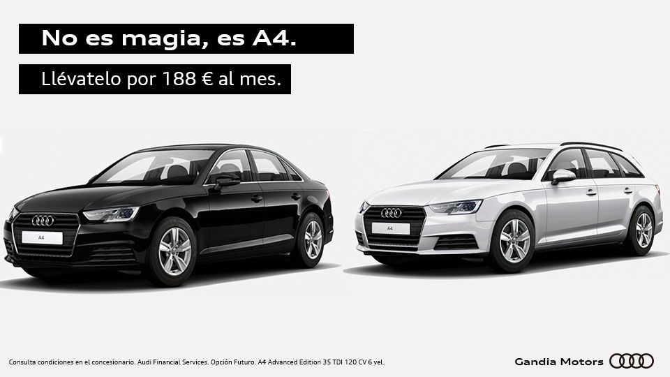 No es magia, es A4 por solo 188 €/mes No es magia, es A4 por solo 188 €/mes
