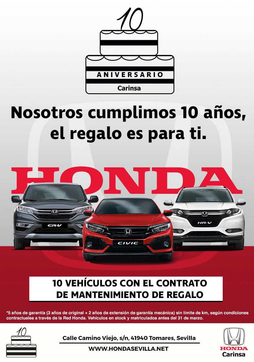 10 ANIVERSARIO HONDA CARINSA 10 ANIVERSARIO HONDA CARINSA