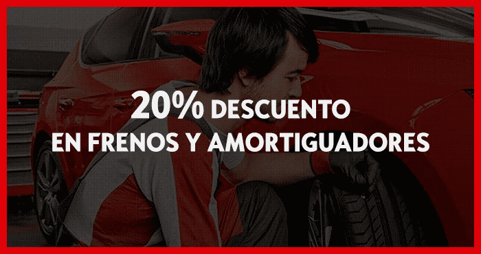 20% Descuento en Pastillas de Freno y Amortiguadores 20% Descuento en Pastillas de Freno y Amortiguadores