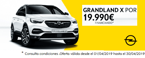 OPEL GRANDLAND X 1.2T 96KW (130CV) POR 19.990€ FINANCIANDO* CON 4.000€ DE EQUIPAMIENTO. OPEL GRANDLAND X 1.2T 96KW (130CV) POR 19.990€ FINANCIANDO* CON 4.000€ DE EQUIPAMIENTO.