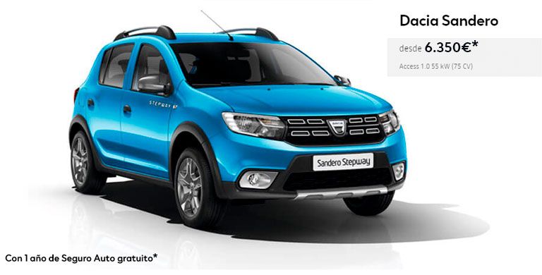 DACIA SANDERO hasta 30/06/2019 DACIA SANDERO hasta 30/06/2019
