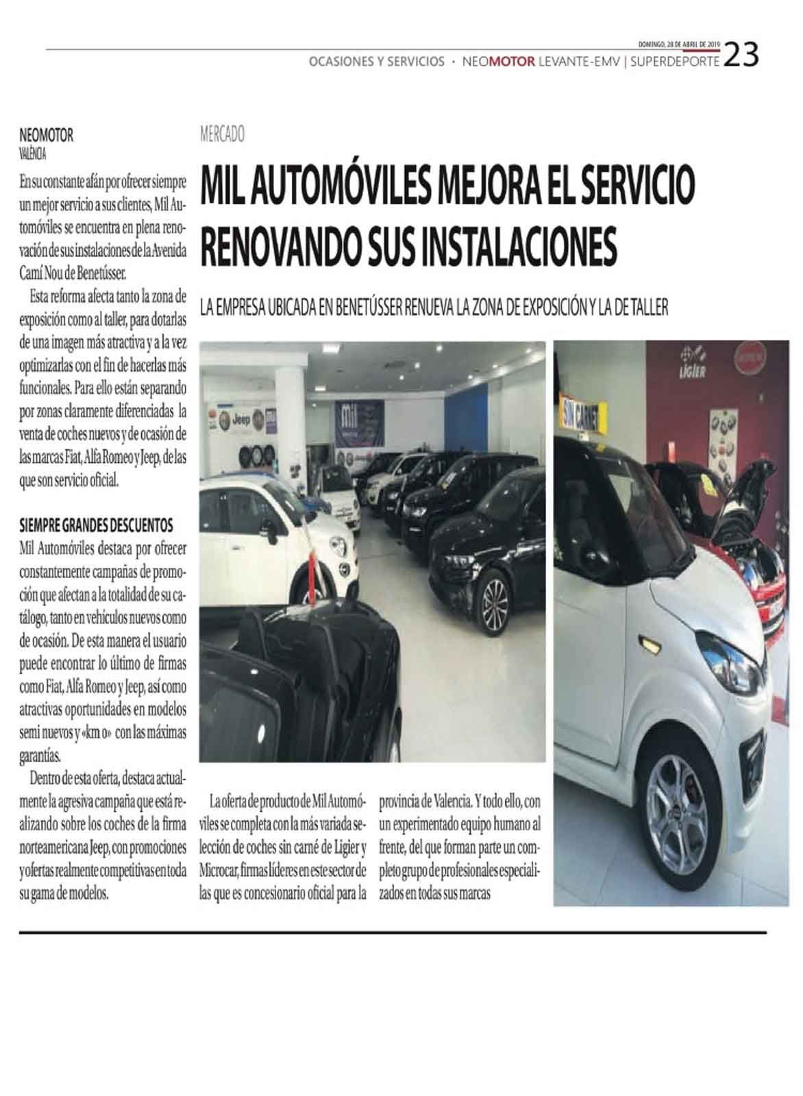 Milautomóviles mejora el servicio renovando sus instalaciones Milautomóviles mejora el servicio renovando sus instalaciones