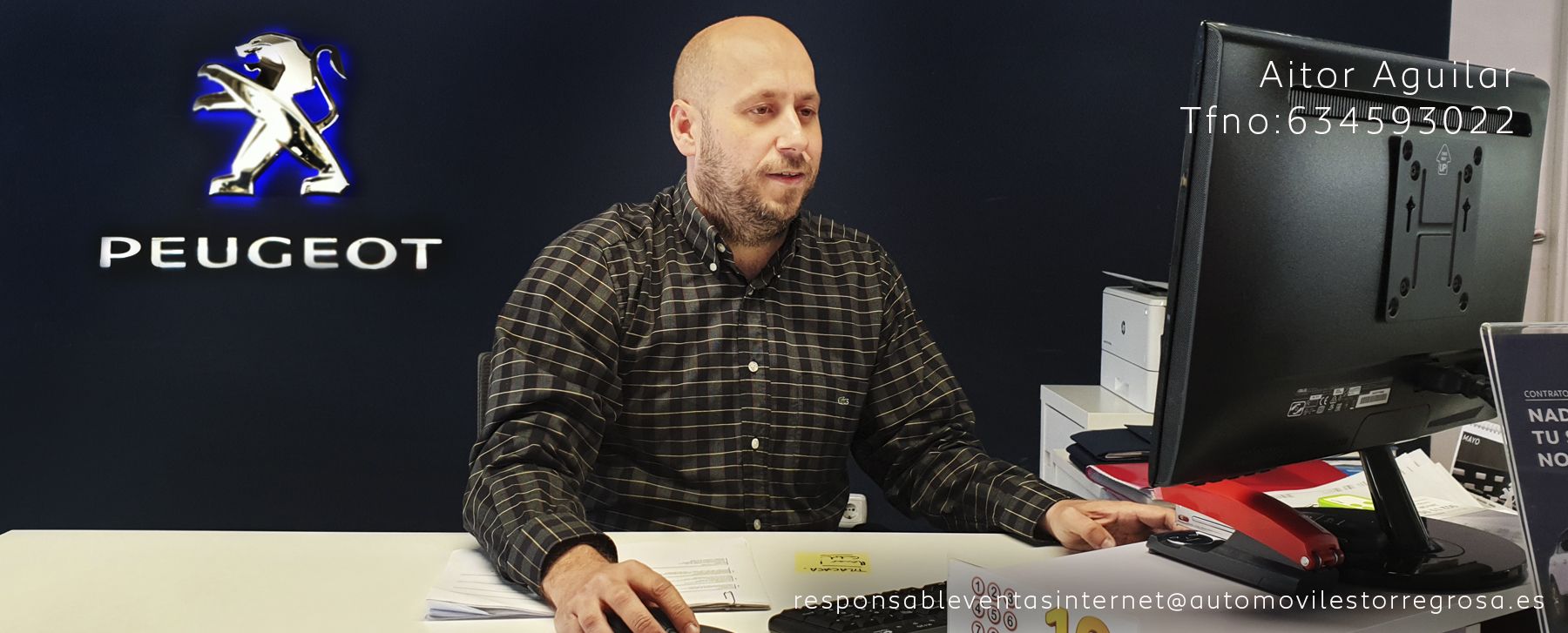 Aitor Aguilar, Responsable de Ventas por Internet en Peugeot , Automóviles Torregrosa Aitor Aguilar, Responsable de Ventas por Internet en Peugeot , Automóviles Torregrosa