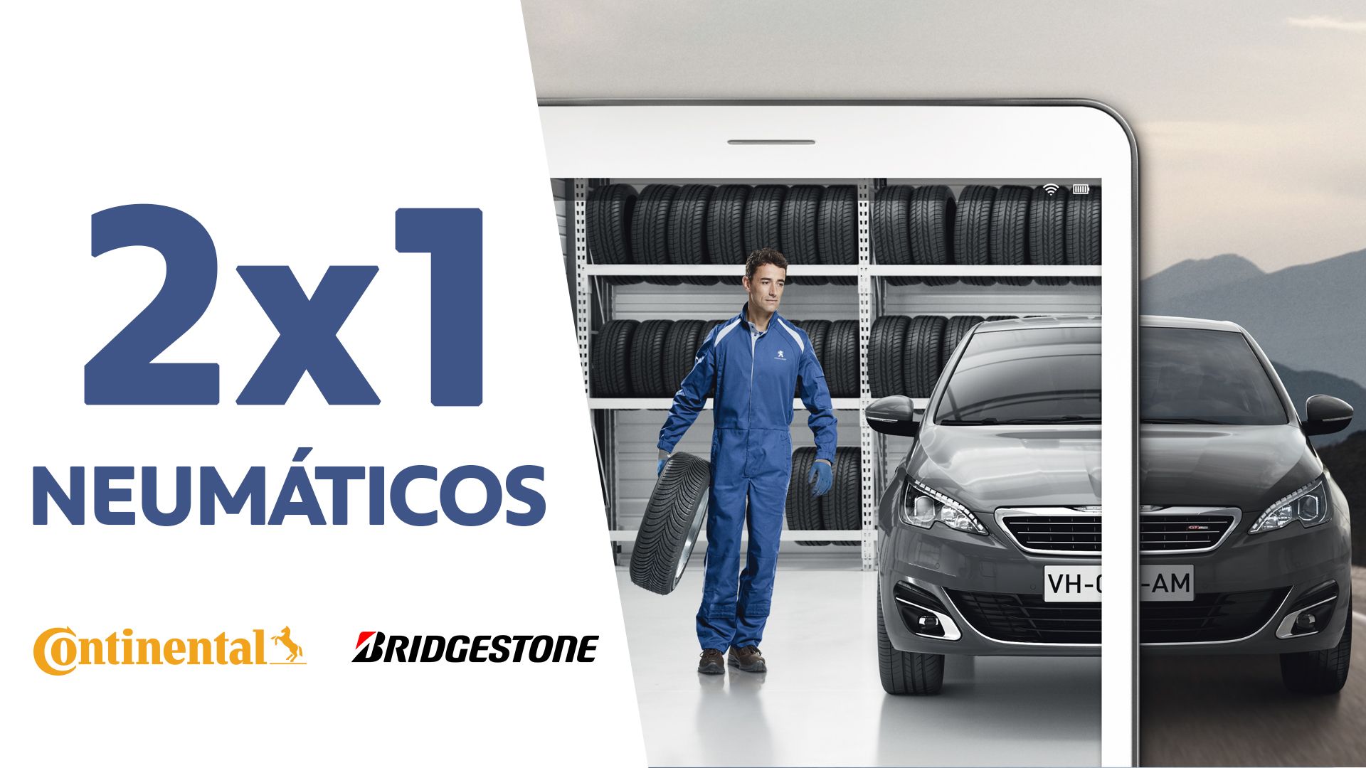 2X1 en neumáticos Continental y Bridgestone 2X1 en neumáticos Continental y Bridgestone