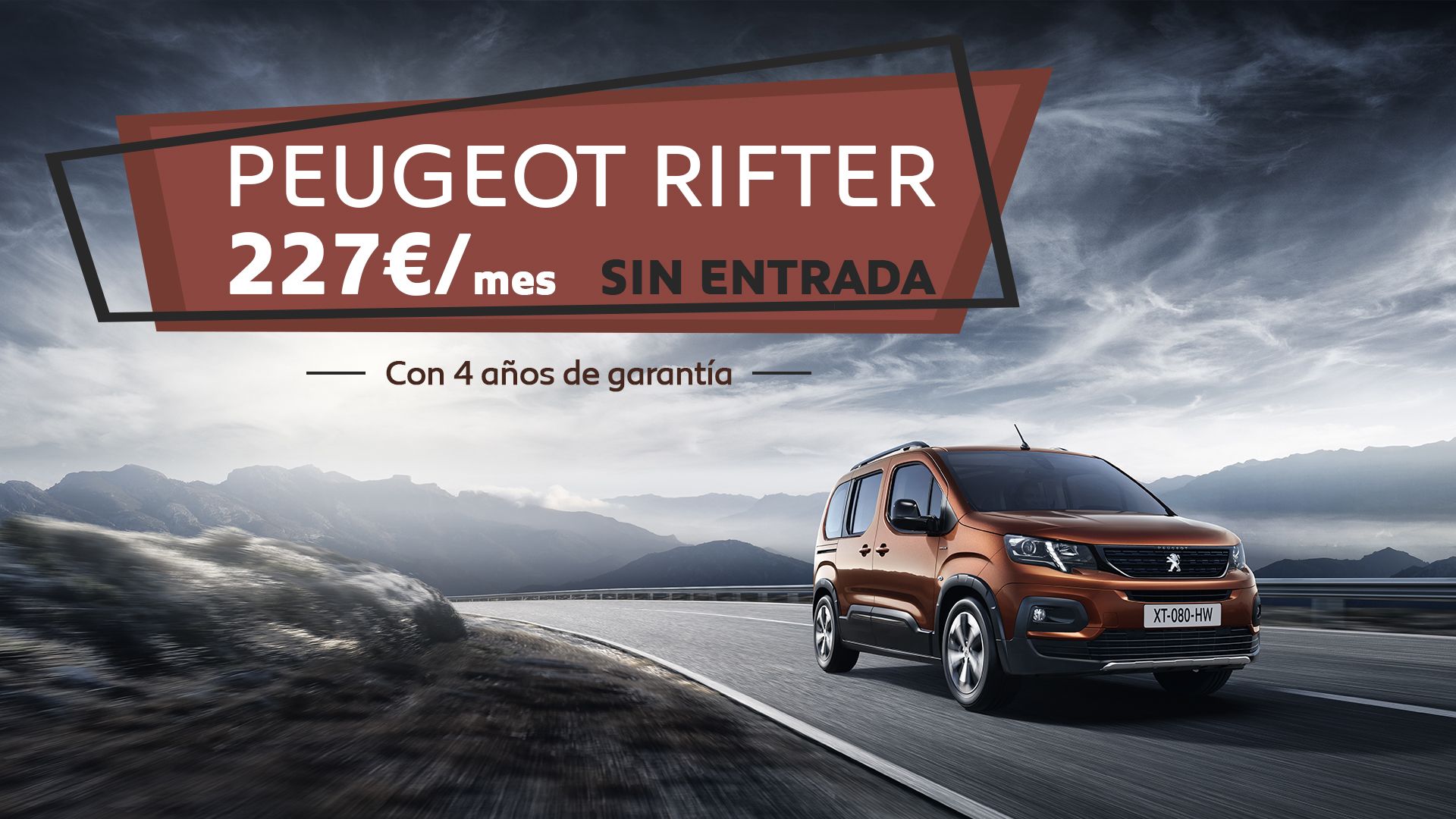 Atrévete a conducir el nuevo Peugeot Rifter por 227€/mes y CUATRO años de garantía Atrévete a conducir el nuevo Peugeot Rifter por 227€/mes y CUATRO años de garantía