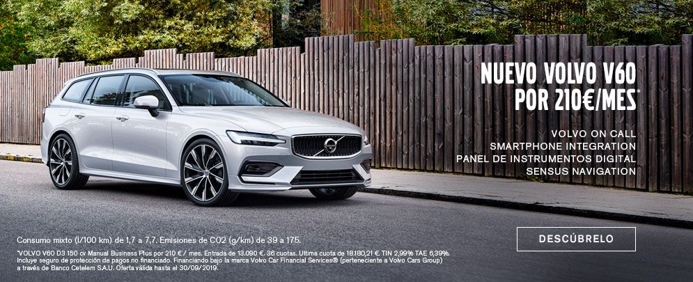 NUEVO VOLVO V60 POR 210€/MES* NUEVO VOLVO V60 POR 210€/MES*