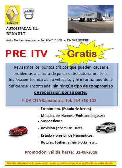 Hacemos la PRE ITV GRATIS Hacemos la PRE ITV GRATIS