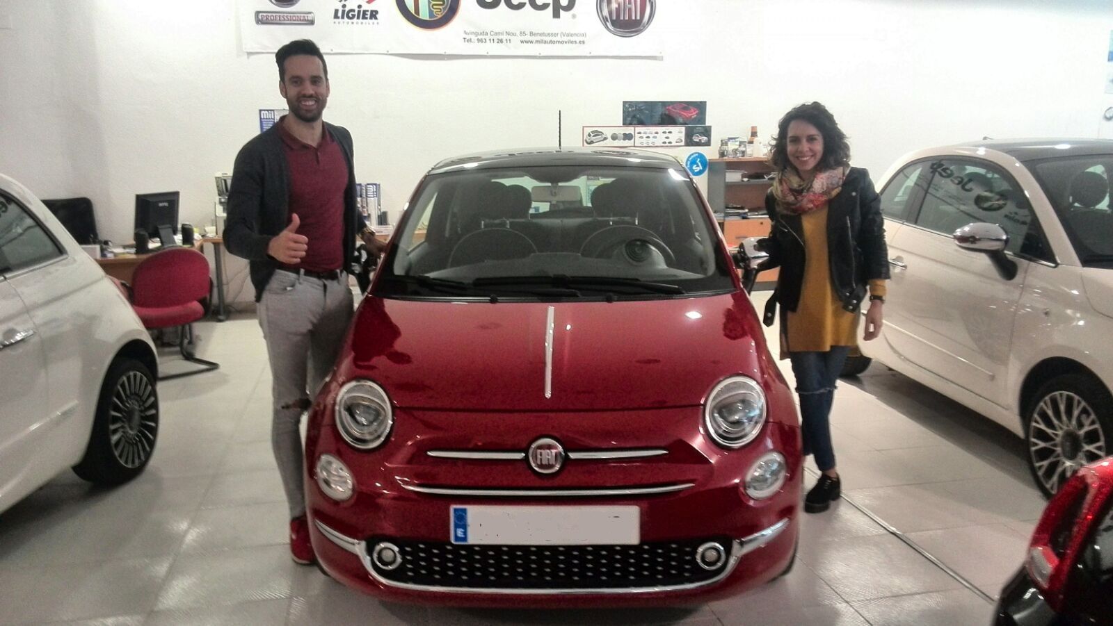 Entrega a Yolanda y Javier de un Fiat 500 Lounge Entrega a Yolanda y Javier de un Fiat 500 Lounge