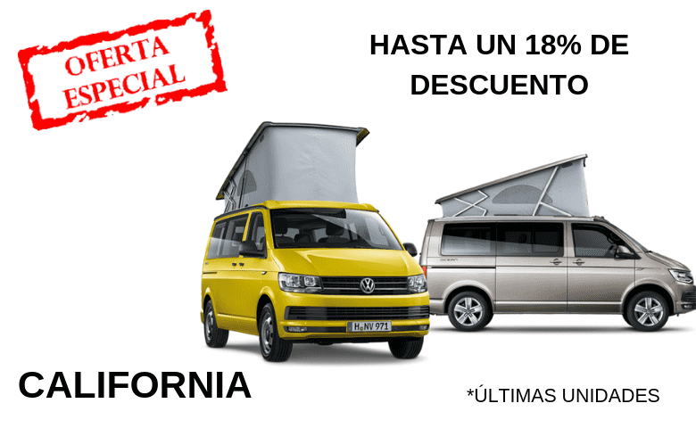 Hasta un 18% de descuento con el Volkswagen California Hasta un 18% de descuento con el Volkswagen California