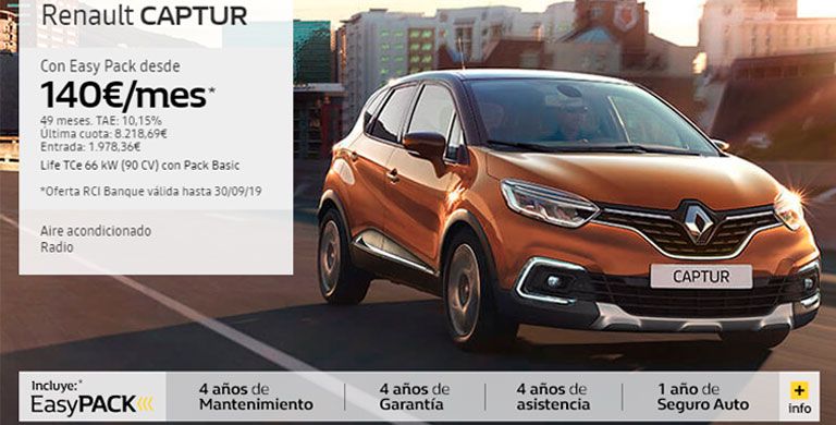 Renault Captur 140€/mes Renault Captur 140€/mes