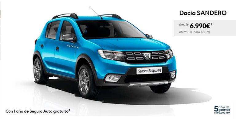 DACIA SANDERO hasta 30 de septiembre de 2019 DACIA SANDERO hasta 30 de septiembre de 2019