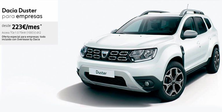 DACIA DUSTER desde 223€/mes* DACIA DUSTER desde 223€/mes*