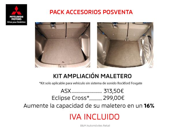 OFERTA AMPLIACION DE MALETERO PARA TU ECLIPSE CROSS OFERTA AMPLIACION DE MALETERO PARA TU ECLIPSE CROSS