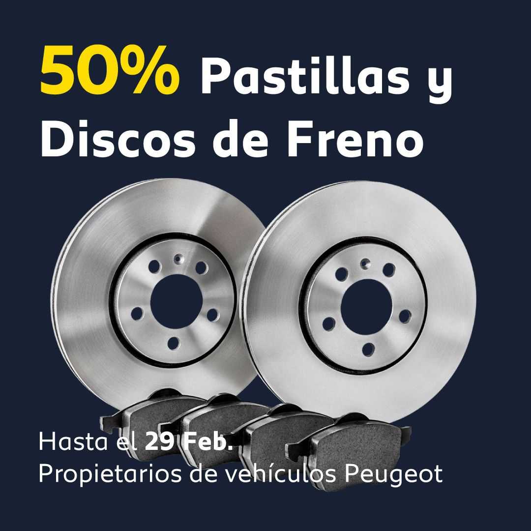 50% en Pastillas y Discos de freno 50% en Pastillas y Discos de freno