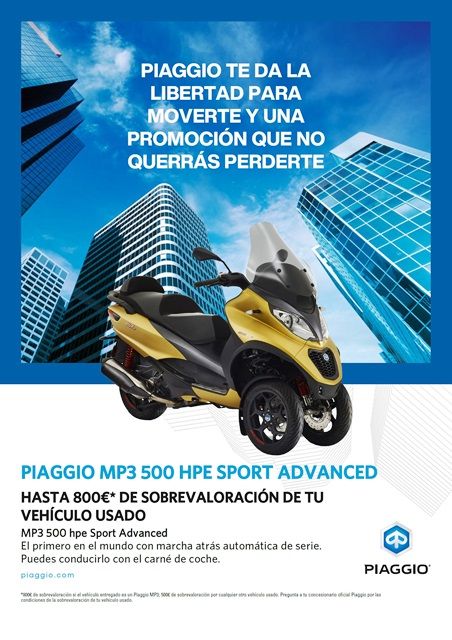 MP3 500 HPE SPORT ADVANCE CON HASTA 800€ DE DESCUENTO MP3 500 HPE SPORT ADVANCE CON HASTA 800€ DE DESCUENTO