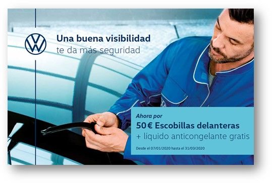 ¡Ahora un cliente podrá cambiar sus escobillas y llevarse una botella de anticongelante concentrado por solo 50€*! ¡Ahora un cliente podrá cambiar sus escobillas y llevarse una botella de anticongelante concentrado por solo 50€*!