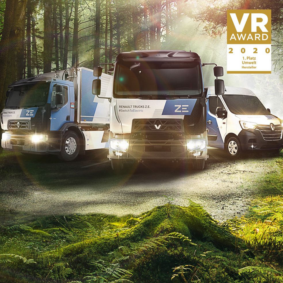 RENAULT TRUCKS CON SU GAMA Z.E.: PREMIO AL FABRICANTE MÁS RESPETUOSO CON EL MEDIO AMBIENTE RENAULT TRUCKS CON SU GAMA Z.E.: PREMIO AL FABRICANTE MÁS RESPETUOSO CON EL MEDIO AMBIENTE
