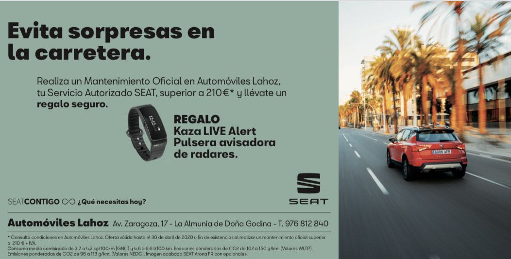Haz tu mantenimiento en Automoviles Lahoz y llevate de regalo, la pulsera avisadora de radares. Haz tu mantenimiento en Automoviles Lahoz y llevate de regalo, la pulsera avisadora de radares.