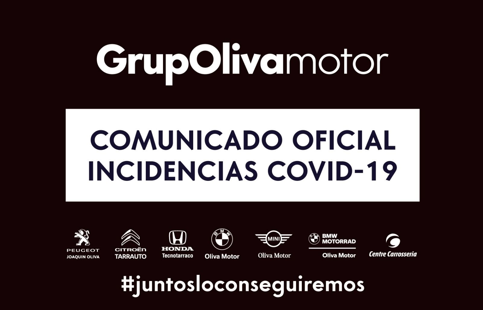 Comunicado incidencias COVID-19 Comunicado incidencias COVID-19