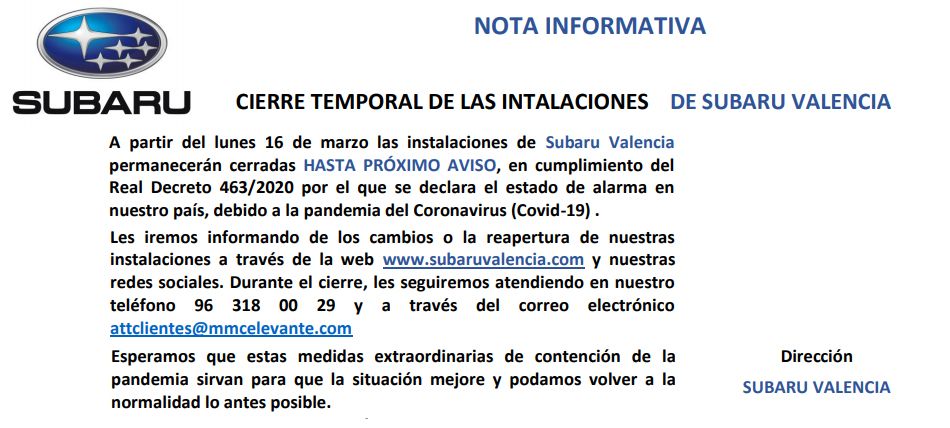 COMUNICADO COVID-19 COMUNICADO COVID-19