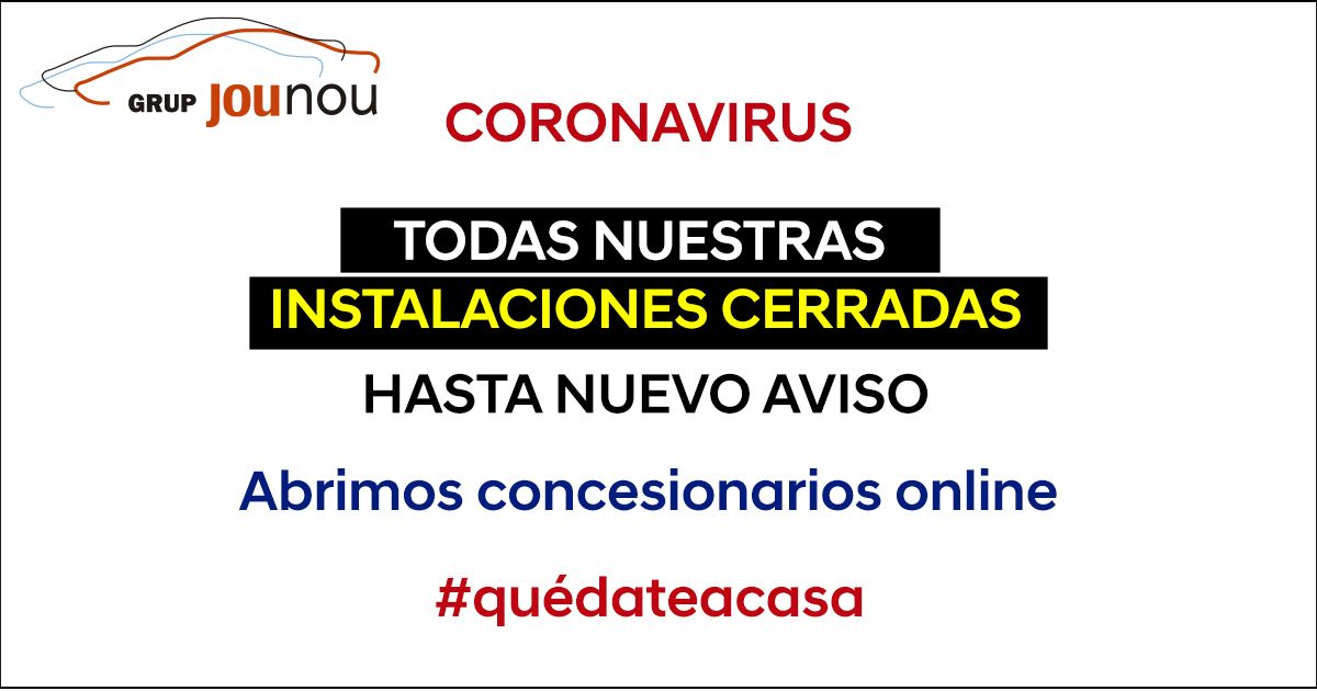 Estamos cerrados pero abrimos el concesionario online Estamos cerrados pero abrimos el concesionario online