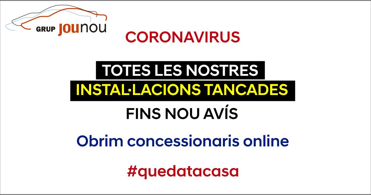 Estem tancats però obrim concessionaris online Estem tancats però obrim concessionaris online