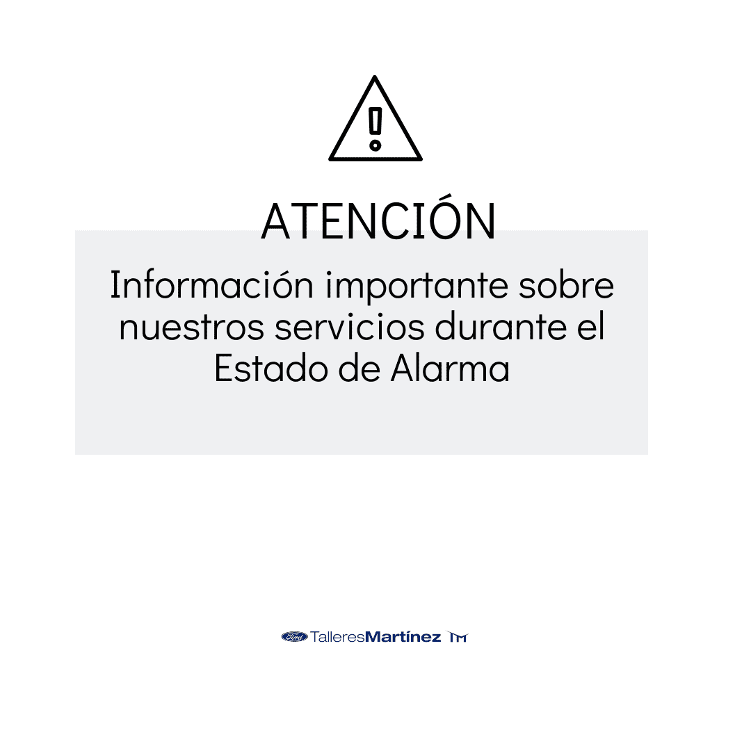 INFORMACIÓN IMPORTANTE SOBRE NUESTROS SERVICIOS DURANTE EL ESTADO DE ALARMA INFORMACIÓN IMPORTANTE SOBRE NUESTROS SERVICIOS DURANTE EL ESTADO DE ALARMA