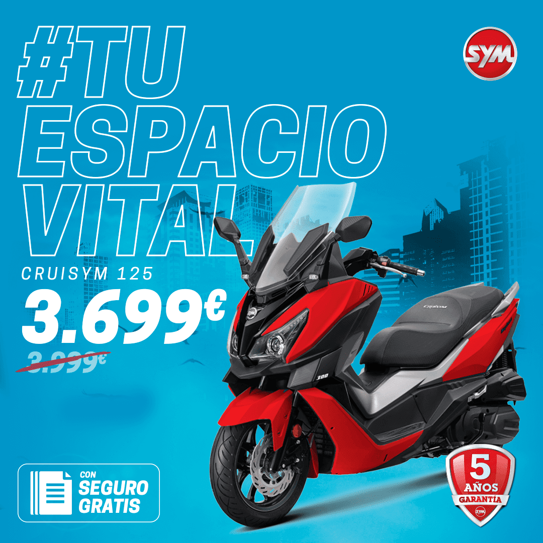 SYM CRUISYM 125 POR SOLO 3.699€ SYM CRUISYM 125 POR SOLO 3.699€