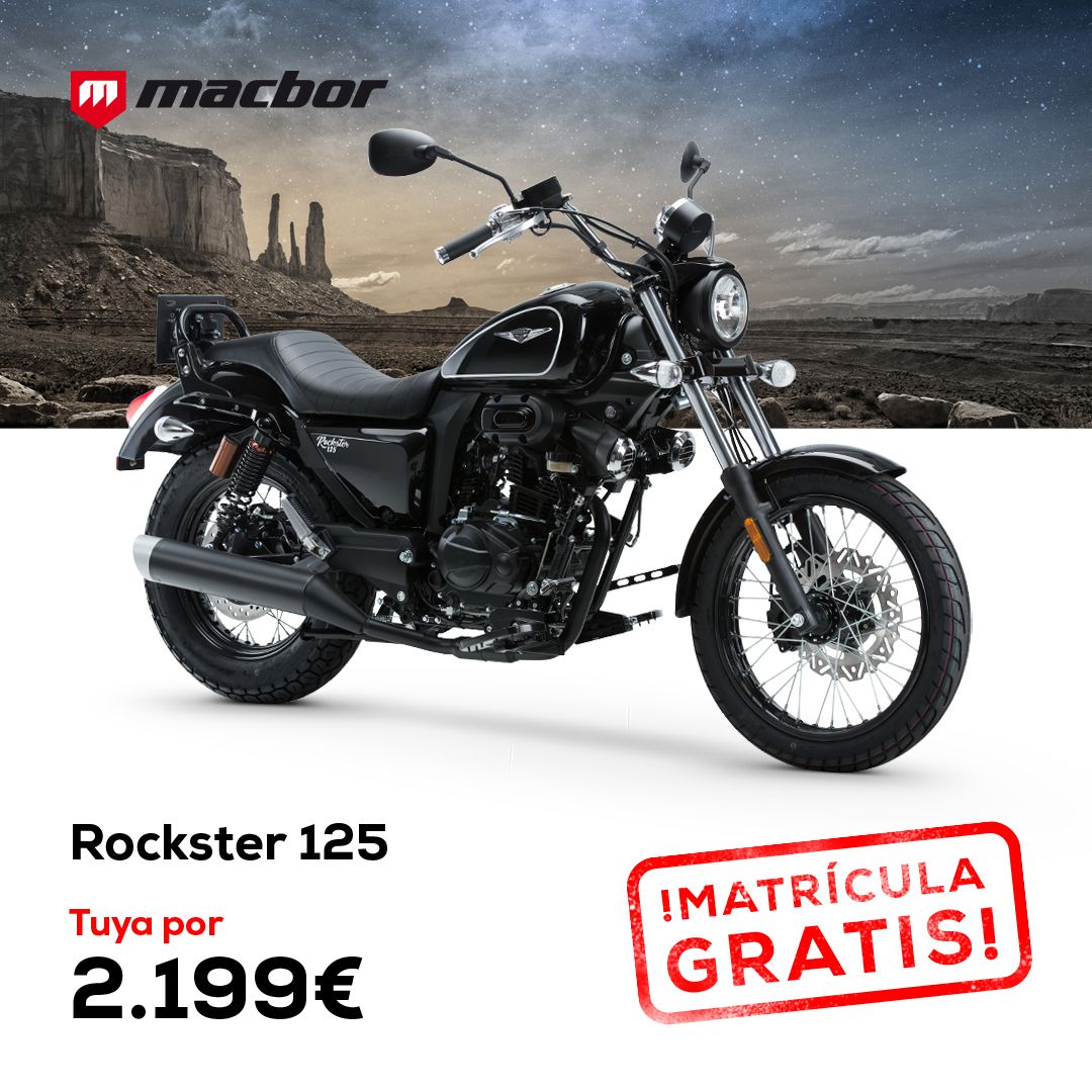 MACBOR ROCKSTER 125 POR 2.199€ Y MATRICULA DE REGALO MACBOR ROCKSTER 125 POR 2.199€ Y MATRICULA DE REGALO