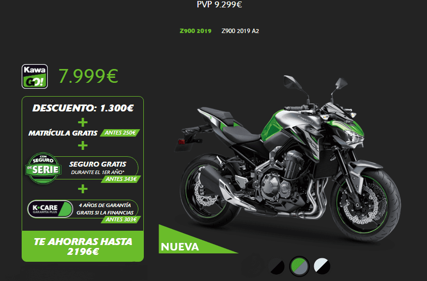 PROMOCION KAWASAKI Z900 DESDE 7.999 PROMOCION KAWASAKI Z900 DESDE 7.999