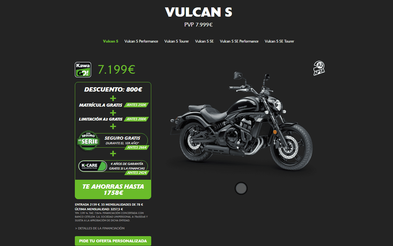 PROMOCION KAWASAKI VULCAN S PROMOCION KAWASAKI VULCAN S
