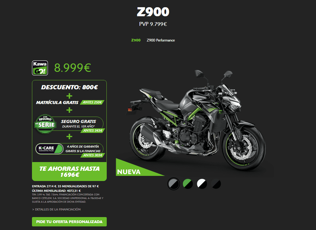 PROMOCION KAWASAKI Z900 2020 PROMOCION KAWASAKI Z900 2020