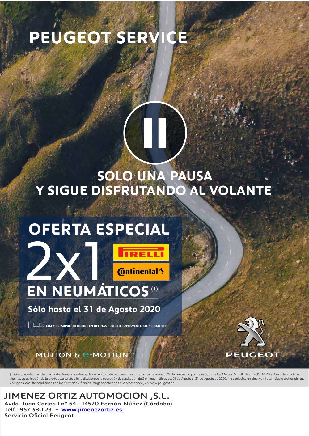 OFERTA NEUMÁTICOS 2 X 1 PIRELLI - CONTINENTAL OFERTA NEUMÁTICOS 2 X 1 PIRELLI - CONTINENTAL