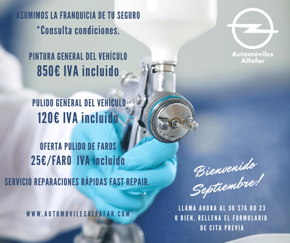 OFERTAS PINTURA Y PULIDO GENERAL PARA TU VEHÍCULO. CAMPAÑA BIENVENIDO SEPTIEMBRE!. OFERTAS PINTURA Y PULIDO GENERAL PARA TU VEHÍCULO. CAMPAÑA BIENVENIDO SEPTIEMBRE!.