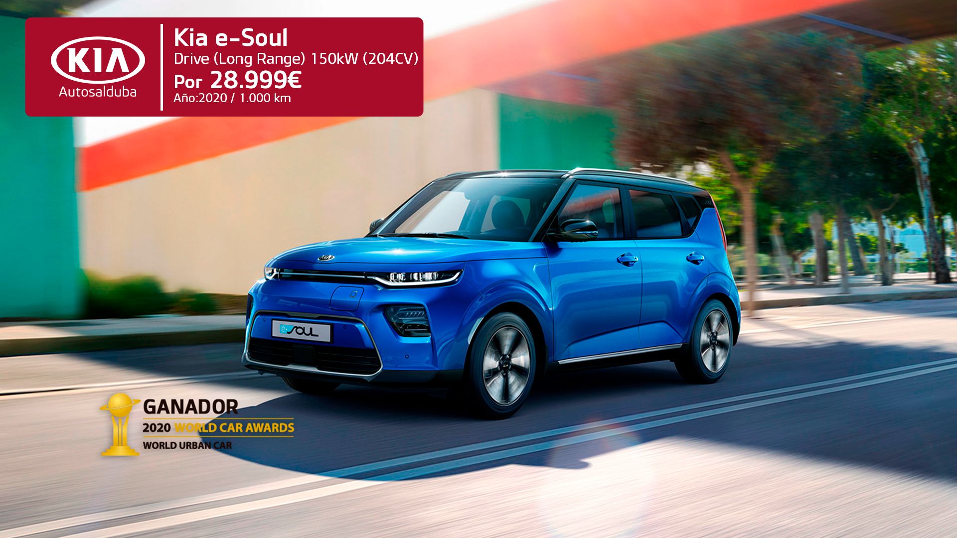 Kia e-Soul por 28.999€* Kia e-Soul por 28.999€*