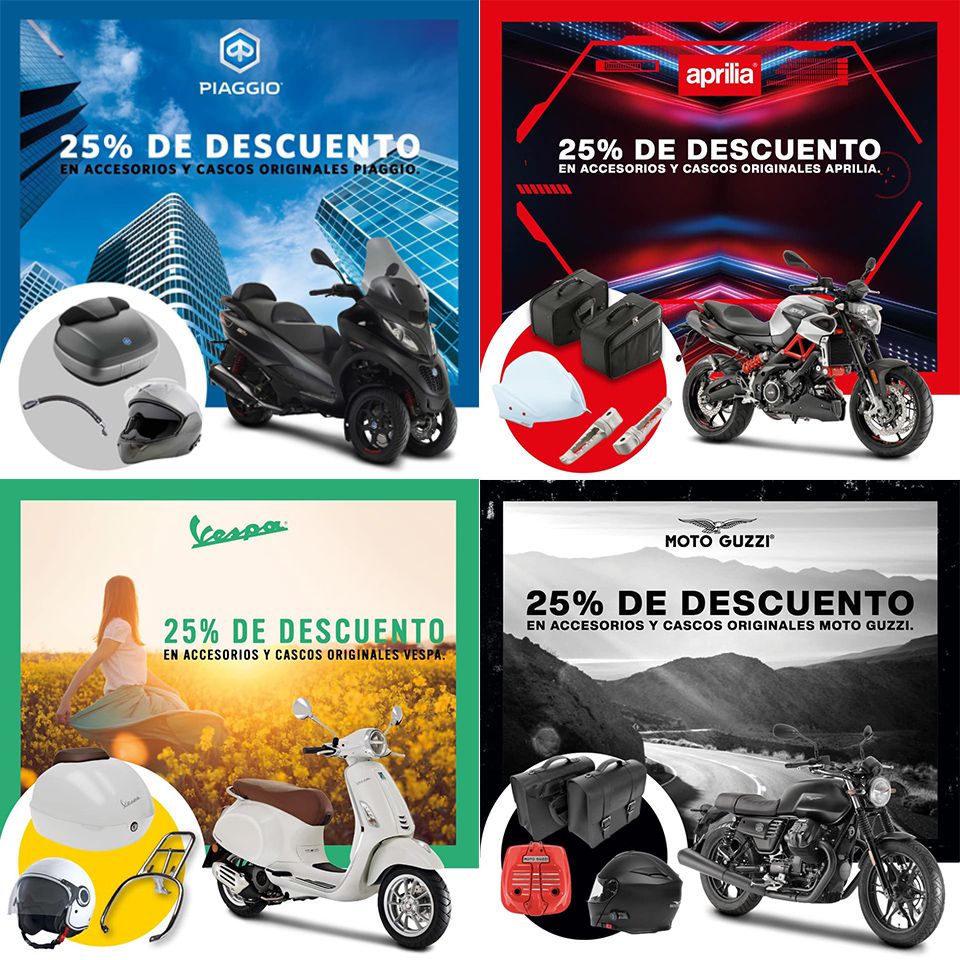 25% descuento en accesorios y cascos originales 25% descuento en accesorios y cascos originales