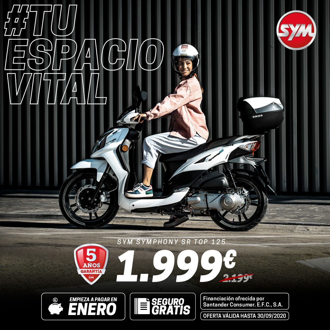 SYMPHONY 125 SR TOP POR SOLO 1.999€ Y SEGURO GRATIS SYMPHONY 125 SR TOP POR SOLO 1.999€ Y SEGURO GRATIS