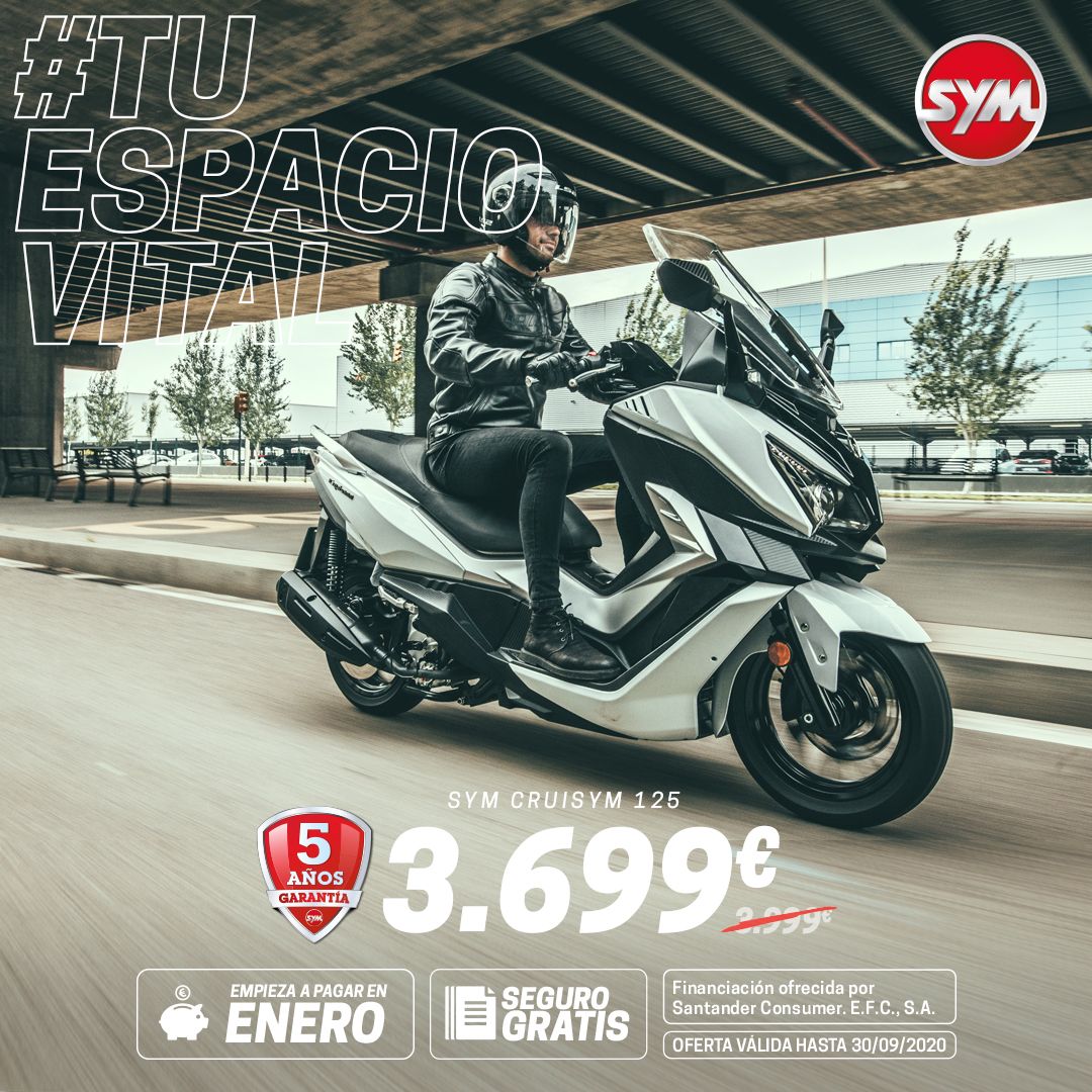 SYM CRUISYM 125 POR SOLO 3.699€ SYM CRUISYM 125 POR SOLO 3.699€