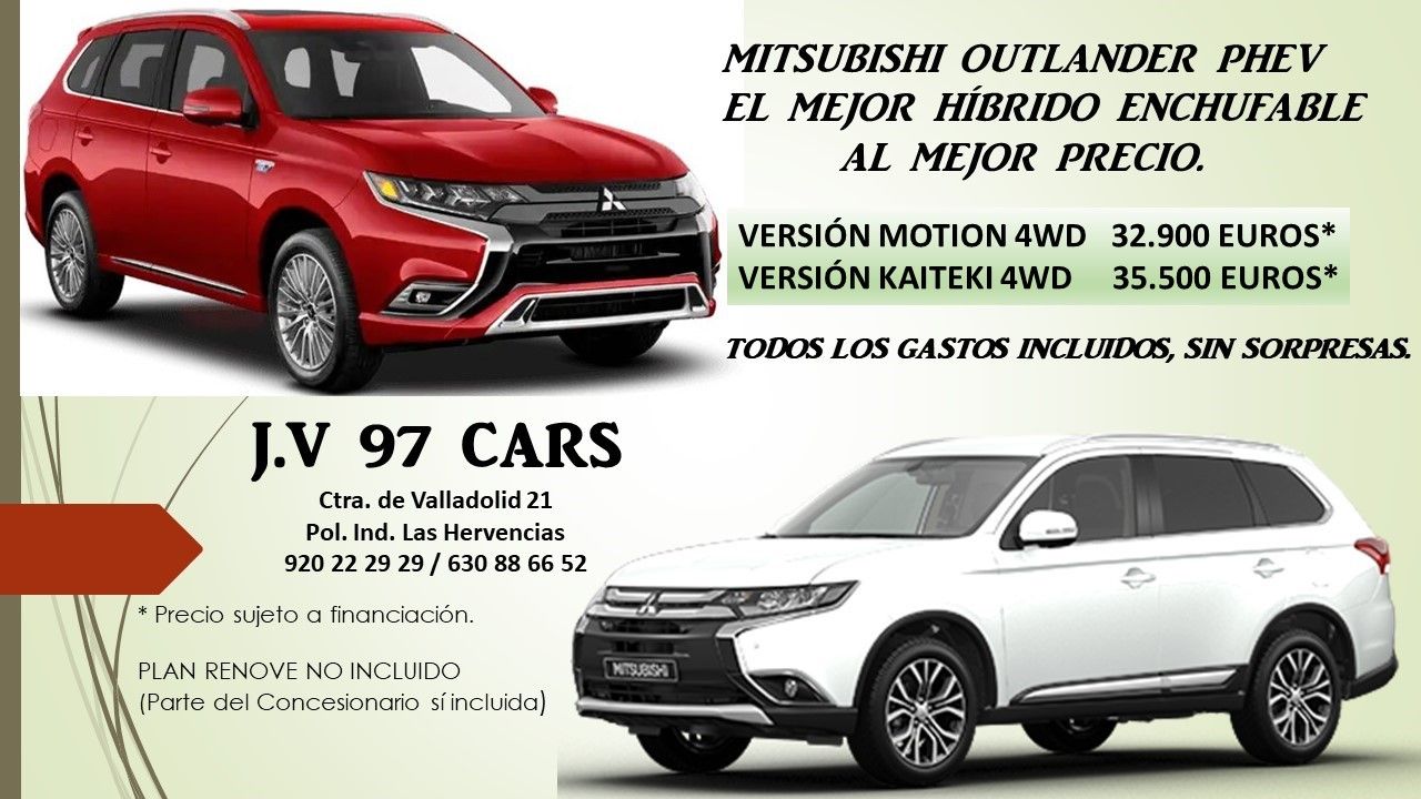 OFERTA ESPECIAL OUTLANDER PHEV KAITEKI 35.500 EUROS TODO INCLUIDO. OFERTA ESPECIAL OUTLANDER PHEV KAITEKI 35.500 EUROS TODO INCLUIDO.