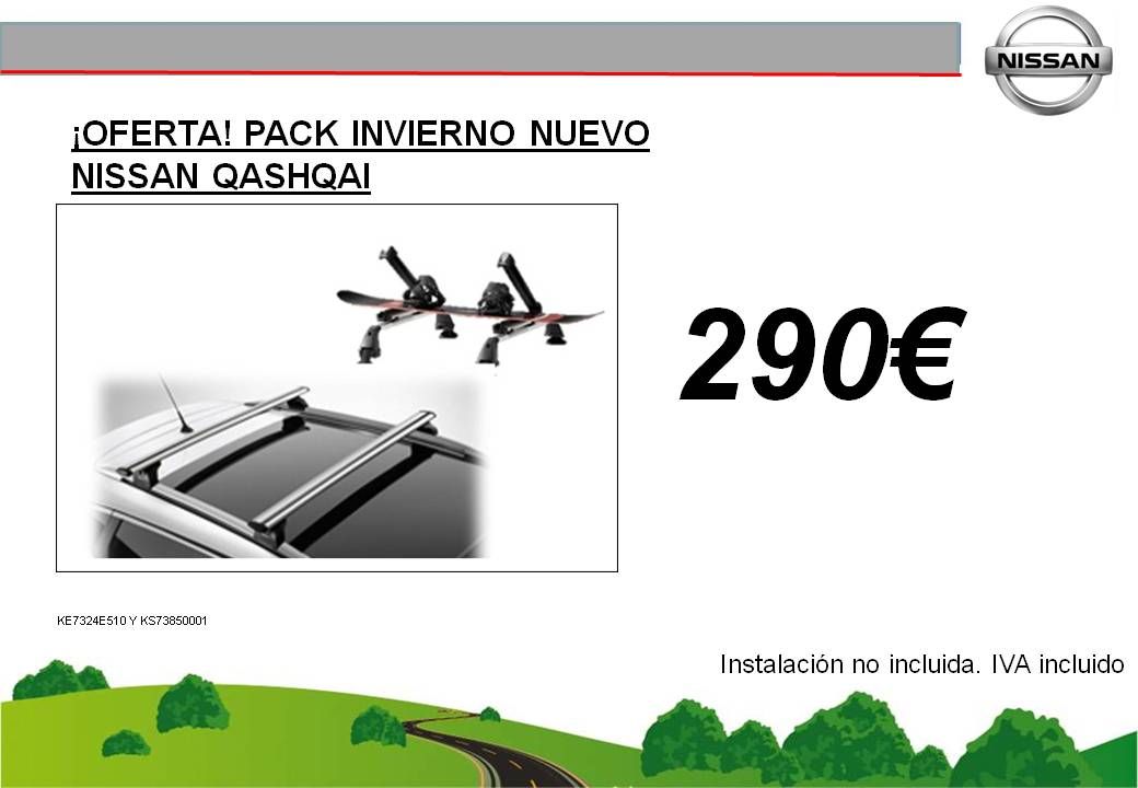 ¡OFERTA! PACK INVIERNO NUEVO NISSAN QASHQAI - 290€ ¡OFERTA! PACK INVIERNO NUEVO NISSAN QASHQAI - 290€