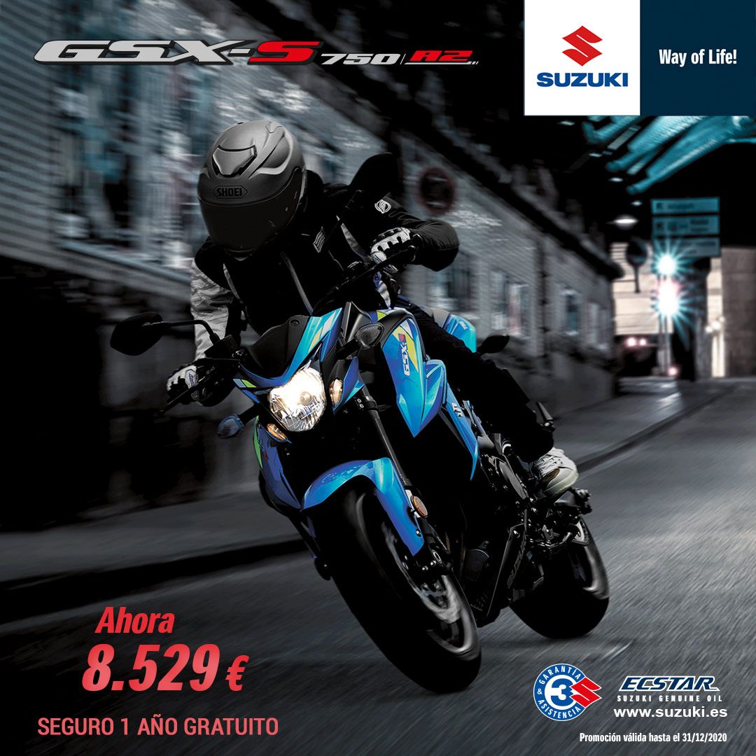 GSX-S750 A2 ahora por 8.529€ GSX-S750 A2 ahora por 8.529€