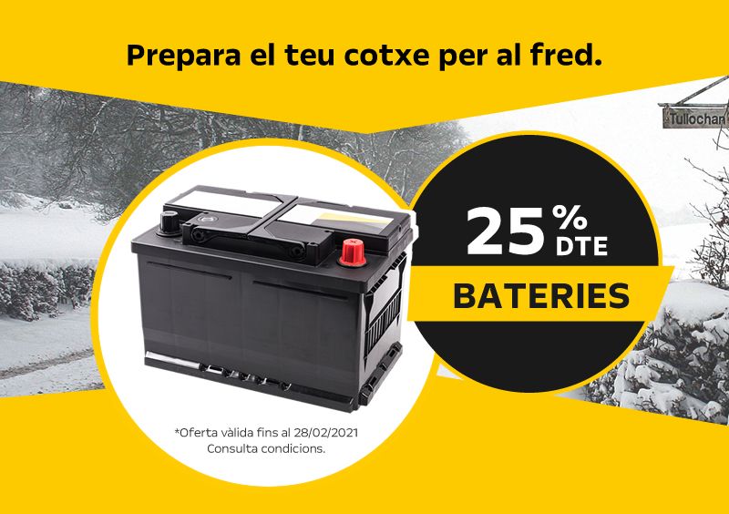 25% de DESCOMPTE en Bateries 25% de DESCOMPTE en Bateries