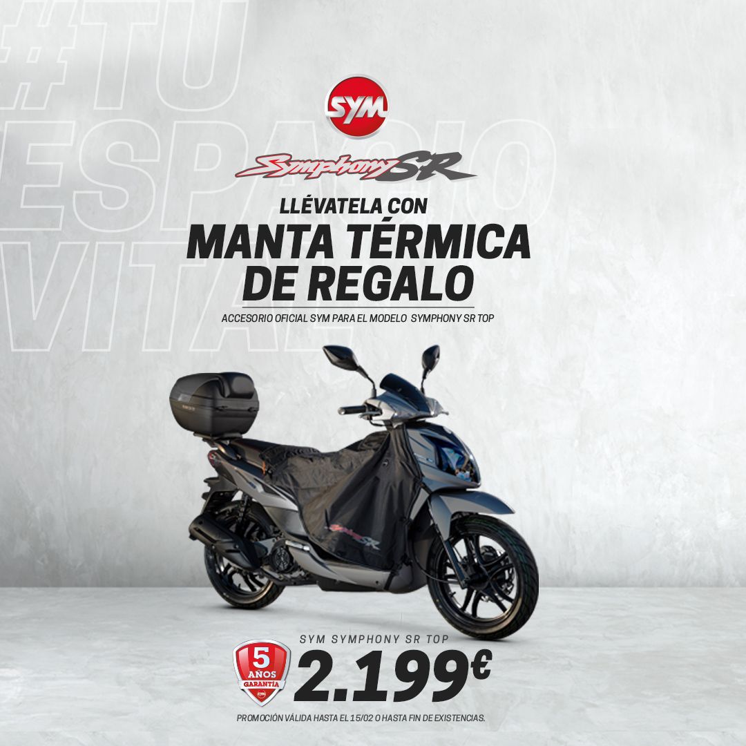 SYMPHONY 125 SR TOP POR SOLO 2.199€ CON SEGURO Y MANTA TERMICA GRATIS SYMPHONY 125 SR TOP POR SOLO 2.199€ CON SEGURO Y MANTA TERMICA GRATIS
