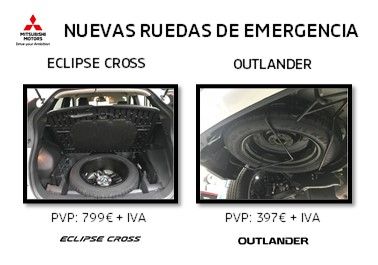 RUEDAS DE EMERGENCIA: ECLISPE CROSS Y OUTLANDER MY20 RUEDAS DE EMERGENCIA: ECLISPE CROSS Y OUTLANDER MY20