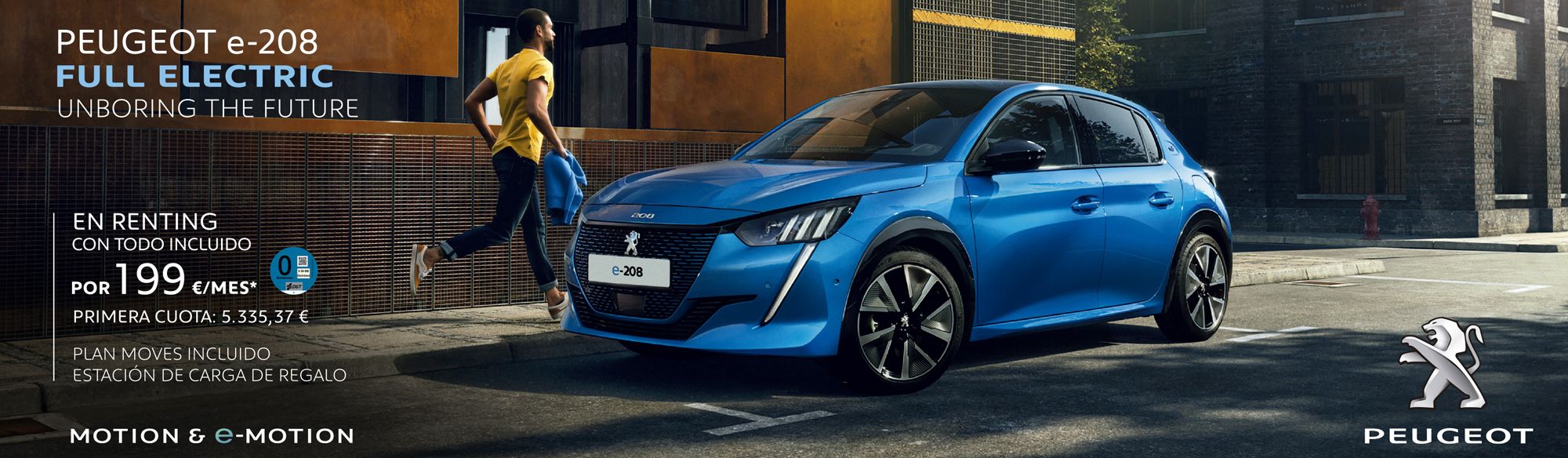 El PEUGEOT e-208 por 199 euros al mes con todo incluido El PEUGEOT e-208 por 199 euros al mes con todo incluido