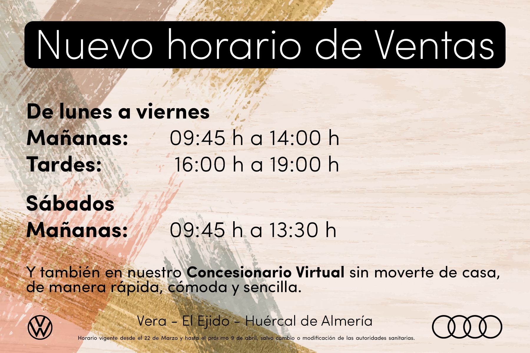 Nuevo Horario Abrimos los sábados Nuevo Horario Abrimos los sábados