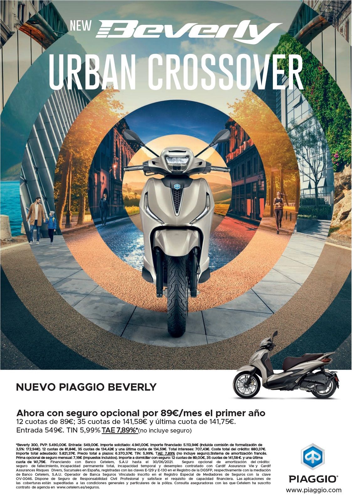 NUEVA PIAGGIO BEBERLY 400 E5 DESDE 89€ ALMES NUEVA PIAGGIO BEBERLY 400 E5 DESDE 89€ ALMES