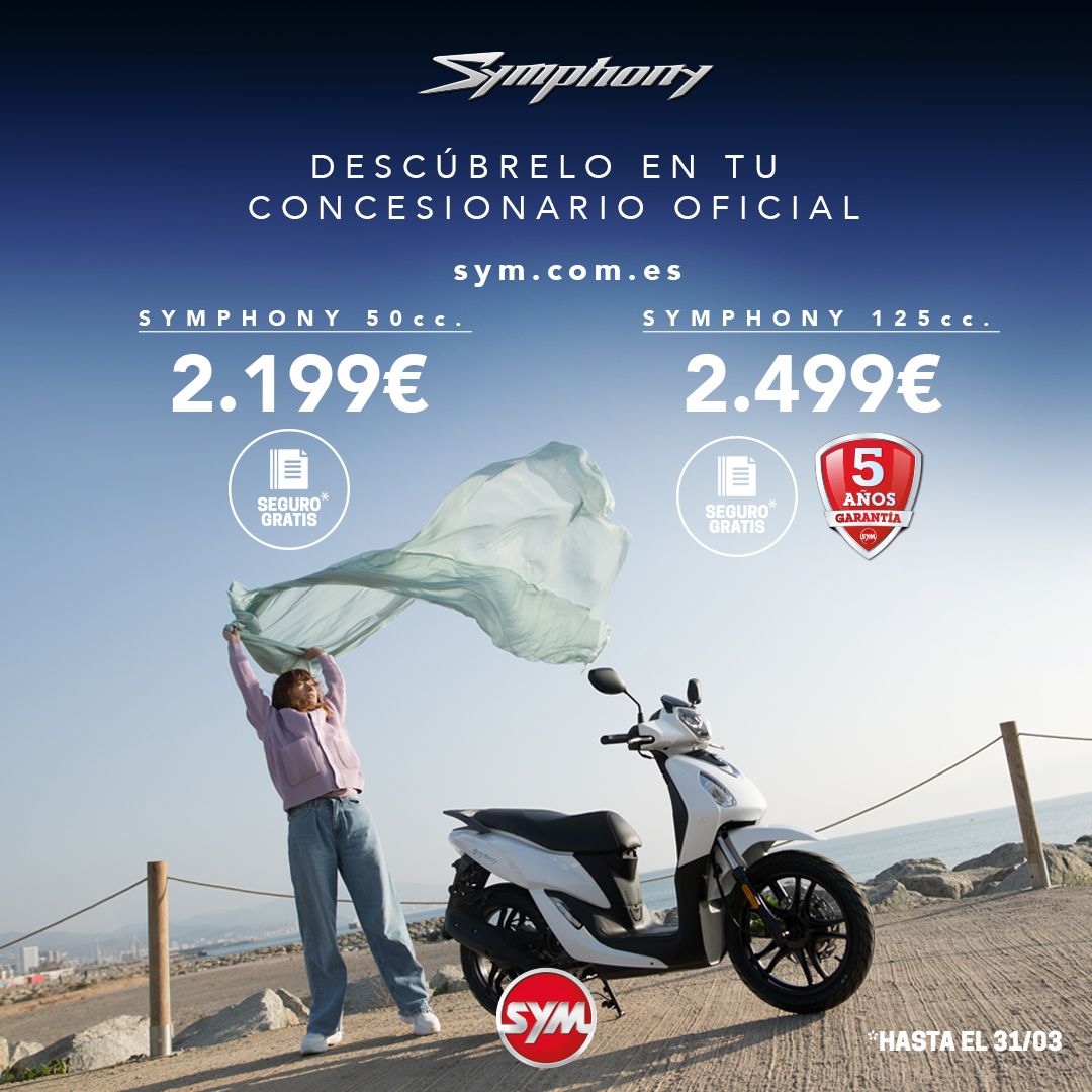 PROMOCION LANZAMIENTO NUEVAS SYMPHONY 125cc. y 50cc. E5 CON SEGURO DE REGALO PROMOCION LANZAMIENTO NUEVAS SYMPHONY 125cc. y 50cc. E5 CON SEGURO DE REGALO